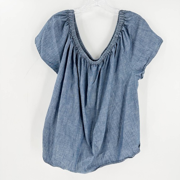 GAP Tops - Gap Chambray Off The Shoulder Flowy Blouse